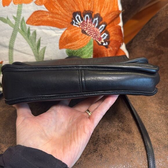 VINTAGE COACH BAG STATION 5130 BLK LEATHER w/HANGTAG & STRAP BRASS TURNLOCK EVUC - Picture 13 of 16